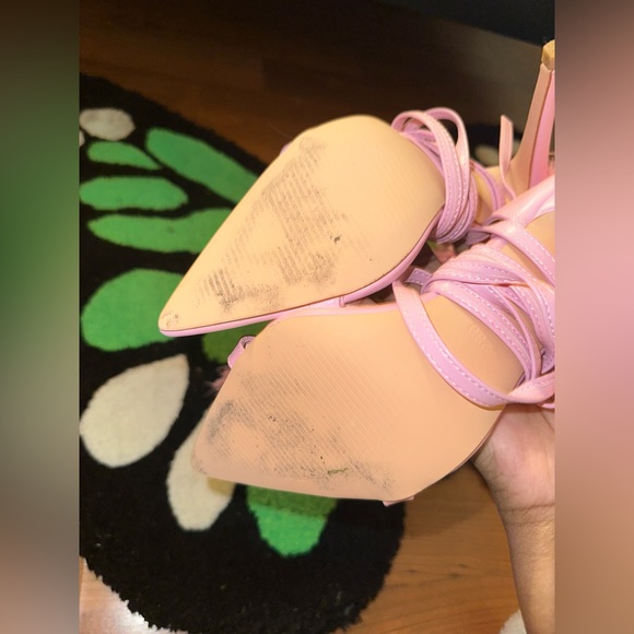 Women's Sandals Feather Pointed Toe Stiletto High Heels - Picture 4 of 4